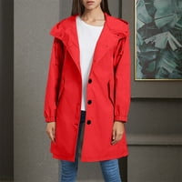 Xihbxyly ženski kaputi za zimsko čišćenje lagane vodootporne čvrstoće s kišnim jaknom na otvorenom plus