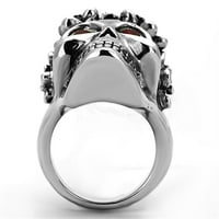 Ženski prstenovi visoki polirani prsten od nehrđajućeg čelika od 316 l sa gornjim razredom Crystal u