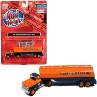 Diecast Ford kamion cisterna narančasta i plava Gulf ulje Model skala klasičnih metalnih djela