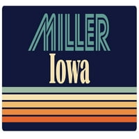 Miller Iowa Vinyl naljepnica za naljepnicu Retro dizajn
