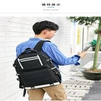 Bzdaisy 15 '' backpack laptop sa USB kablom za punjenje, višestruki džep veliki kapacitet, saznaj za