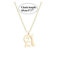 Ogrlica yinguo Engleski privjesak za žene zlatne nehrđajuće ogrlice A Z abeceda Početne ogrlice za nakit