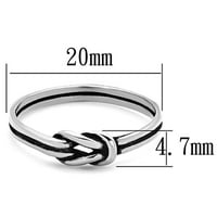 Luxe nakit dizajnira ženski prsten u obliku čvorova od nehrđajućeg čelika, veličine