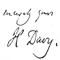 Sir Humphry Davy. Negled hemičara. Autografski potpis. Poster Print by