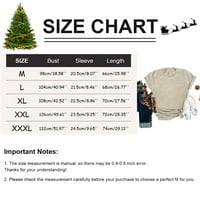 Ženska božićna majica Smiješna grafička strana poklon kratkih majica casual kratkih rukava yutnsbel
