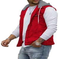 Muška traper jakna Jednostruki grudi Jedrilice Jeans Jakne s kapuljačom s kapuljačom s džepovima sa