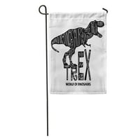 Grafički trene dinosaur Tražite avanturu Tee Sport Funny Tropicl Line Garden Zastava Dekorativna zastava