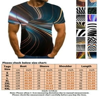 Capreze muški 3D tiskani kratki rukav ležerni okrugli izrez apstraktna majica