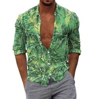 Muška modna bluza Najbolji tropski stil Print Hawaii Summer Majica Dugih rukava Zimske majice Moda Top