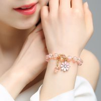 Kamena narukvica Narukvice za rinestone Šarene nakit Daisy Flower Multi Beads Style Ručno rađeni pribor