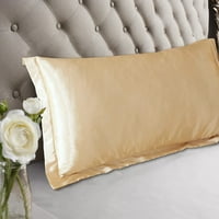 SHPWFBE DECOR DECOR DECOR GLAVE Čvrsta boja svilena jastučna svila bez poklopca jastuka sa zatvaračem