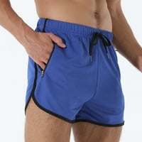 Ljetni muškarci Trkeći kratke hlače Sportske fitness kratke hlače Brza suha teretana Slim kratka plava