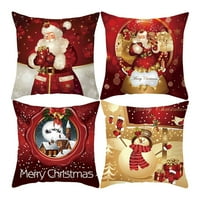 Mchoice Božićne Xmas jastuk za bacanje poklopca rešetkasto jastuk Case Pamuk Početna Sofa dekor