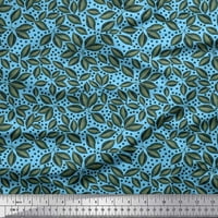 Soimoi plava mahovina Georgette tkanine točkice i plaža od lišćem tkanine sa širokim dvorištem