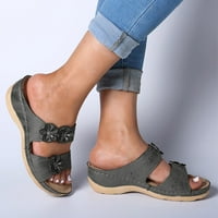 Cipele Udobne sandale otvorene za žene papuče klinovi donje debele prstiju ženski papučak
