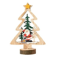 Toyfunny Božićni drveni ukrasi Stol Santa Claus Snowman Craft Xmas Party Decoration