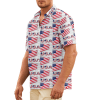 4. jula Muška havajska maljaka s majicama Grafička košulja Ovratnik odjeće 3D Print Vanjski casual s