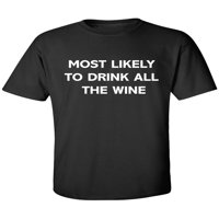 Najvjerovatnije piti svu majicu s kratkim rukavima za vino za vino
