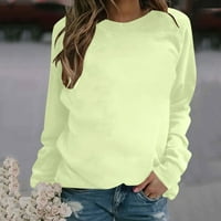Ženske majice s dugim rukavima klasična čvrsta boja slobodne udobne pulover dukserice Ležerne prilike