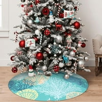 Šumska vijenac za božićne suknje za Xmas Holiday New Year Party Circle Tree Mat ukras ukras
