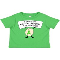 Inktastic Podržavam svijest o mentalnom zdravlju Green Ribbon poklon mališač majica ili majica mališana