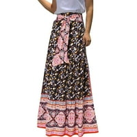 Skinovana suknja velike veličine Casual Velika ljuljačka luk labava plahom boho suknja