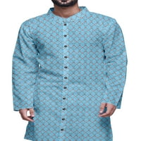 Atasi Štampano Kurta pidžama za muškarce asimetrični stil casual savremene odjeće