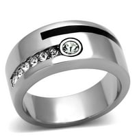Luxe nakit dizajnira muški prsten od nehrđajućeg čelika sa kristalima vrhunskog razreda crne epoksidne