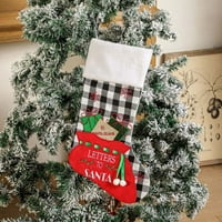 Sretan božićni čarapa čarape poklon bombona torba Xmas Tree Viseći ukrasi