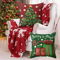 Sretan datum božićni jastuk navlake za bacanje jastuka navlake ukrasni jastuk navlake kauč kauč kafe božićni ukrasi kućni dekor