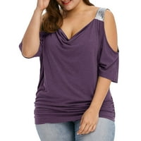 JFYI ženske bluze v izrez vrećicu plus veličine sa ramena casual top za svakodnevno trošenje