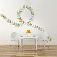 Heiheiup 3D šuplji biserni papir leptir zidne naljepnice za vjenčanje Festival ukras spavaća soba dnevni