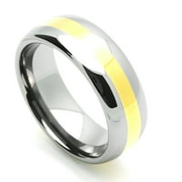 Muškarci Žene Volfram Carbide Vjenčani prsten Comfort FIT pozlaćeni dovodni za muškarce i žene