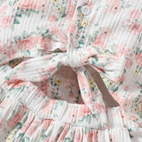 Dječji haljini cvjetni printova bez rukava princeza modna haljina