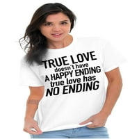 Prava ljubav citira slatka zaljubljena Dan žena Ženska grafička majica Tees Brisco Marke X