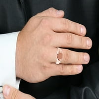 Četkica za prsten od 10k zlata od ruže završena na vrhu, prsten veličine-8