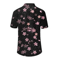 Yyeselk vintage cvjetni print ženske majice Trendi V-izrez kratkih rukava postolja COLL COMFY bluze