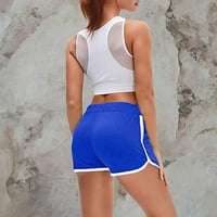 SHPWFBBE Hlače za žene Duksevi žene joga fitness srednje strukske kratke hlače nacrtaju sportske ženske