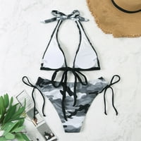 Wild Fashion Women Split kupaći kostimi Bikini kamuflažni remen Casual Coleit set kupaći kostimi