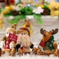 Super Slatka božićna plišana igračka sjedi Santa Claus Snjegović letelica za božićno drvce Viseće dekor