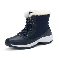 Ymiytan Muške zimske čizme MID CALF čizme za snijeg Plish obložene tople cipele Radni kliz otporni na