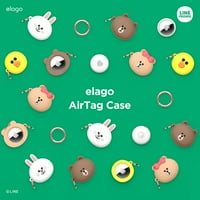 ELAGO L Line Friends Silikonski slučaj Kompatibilan sa Apple Airtag Tracker - puna zaštita, uključena
