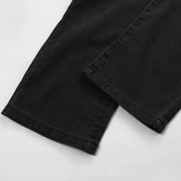 FVWitlyh pantalone za ženske pantalone za žensko dugme s prednjim podesivim kaišnim traper haljinom