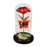 Umjetna ruža Cvijeće Glass Rose LED svijetlo Poklon za Valentinovo Red