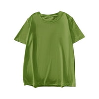 Bazyrey žene vrhovi ženske seksi modne majice casual ljeto kratkih rukava od pune boje Green l