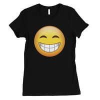 Emoji-nasmijana ženska crna optimistična sreća zabavna majica kostim