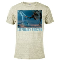 Disney Frozen Olaf i Sven doslovno smrznuti meme - pomiješana majica s kratkim rukavima za odrasle -