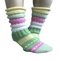 Jedno otvaranje ženskih klinastih čarapa za zimu, patchwork trak uzorak jacquard tkanje čarapa