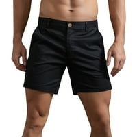 Muške ljetne hlače od solidne boje džepa nacrtaju labav brz suhi casual sportski trčanje ravne kratke