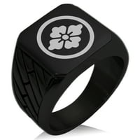 Nehrđajući čelik Goto samurai Crest Geometrijski uzorak Biker stil polirani prsten